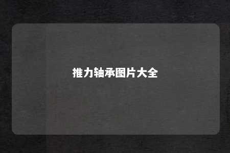 推力轴承图片大全 